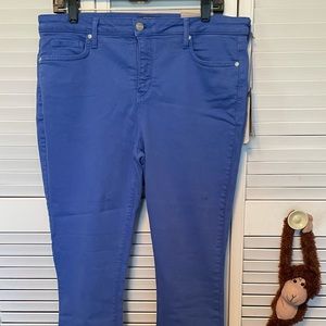 NYDJ FOR CHICO’S ROYAL BLUE SKINNY STRETCH ANKLE PANTS SIZE 12.